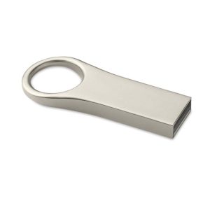 Metalinė mini USB laikmena su apvalia kilpele